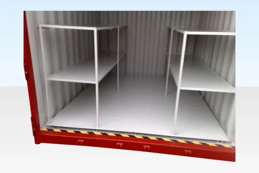 8ft x 8ft Flat Floor Bunded Store