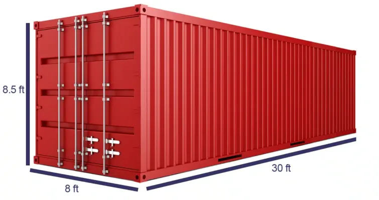 30ft Shipping Container demensions